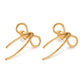 Gold Wire Bow Earrings