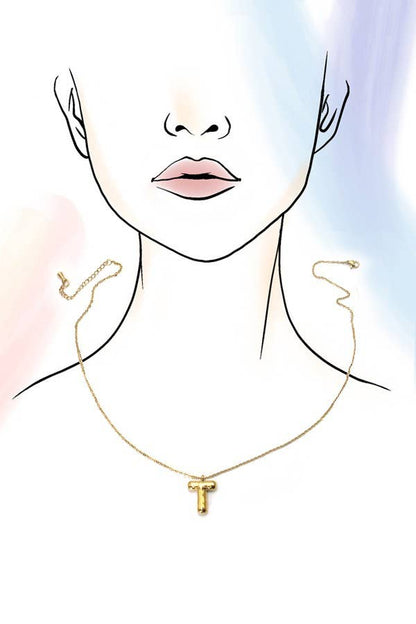 Initial Necklace Gold