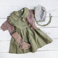 Baby Girl Linen or cotton Peter Pan collar ALLIE DRESS