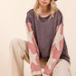 STAR PATCH LONG SLEEVE COLORBLOCK TOP