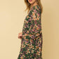 Long Sleeve Merrow Hem Floral Dress