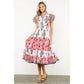 JoJo Flutter Sleeve Tiered Floral Maxi Dress