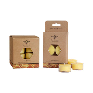 Tea Light Candles – 100% Pure Beeswax – 5 Hour Burn