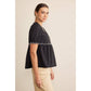 Lily Black Scalloped Top