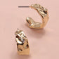 Small Hammered Hoop Earrings
