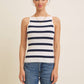 SOFT STRETCHY LIGHTWEIGHT STRIPE SWEATER TANK