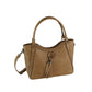 Whipstitch Tassel Bead Accented Shoulder Tote