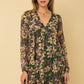 Long Sleeve Merrow Hem Floral Dress