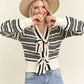 Lovely Bow Striped Sweater