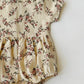 Baby Girls Floral Cotton Bubble Romper Dressy Anessa w/ BOW