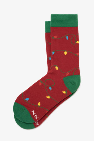 Womens Christmas Light socks by Alynn