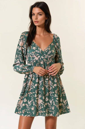 Lainey Long Sleeve Floral Mini Dress