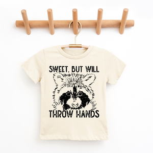 Sweet But Will Throw Hands Youth & Toddler Graphic Tee