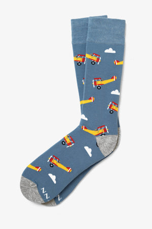Just Plane Crazy Bi-plane sock by Alynn