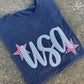 Denim USA Patriotic 4th of July Short Sleeve