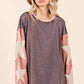 STAR PATCH LONG SLEEVE COLORBLOCK TOP