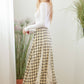 Plaid Maxi Skirt with Lace Trim