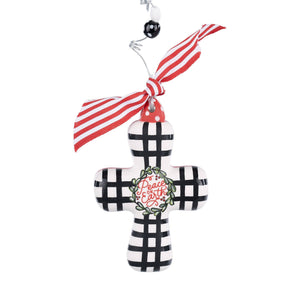 Peace on Earth Cross Christmas Ornament
