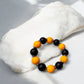 Black and Gold Game Day Chunky Bead Bracelet