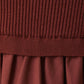 Mock Neck Knit & Woven Mixed Monochromatic Dress
