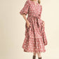 Sweetheart Lace Trim Midi Dress