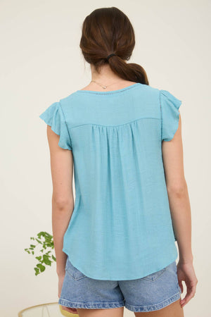 SALE Sweet & Sassy Ruffle Sleeve Top