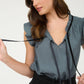 Front Tie Detail Blouse