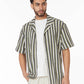 Crochet/Textured Short Sleeve Men's Shirt