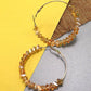 Glass Bead Hoop Earrings