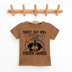 Sweet But Will Throw Hands Youth & Toddler Graphic Tee