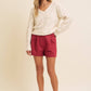 SALE The Perfect Red Suede Short