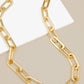 18k Gold-Plated Oblong Links Collar Necklace