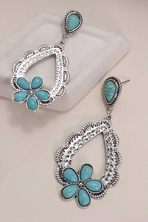 Western Turquoise Drop Earrings